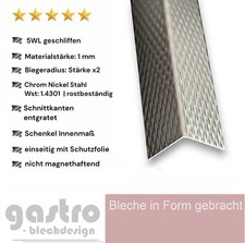 Edelstahlwinkel Kantenschutzleiste 5wl Edelstahl 1mm Winkelprofil Zierleiste 