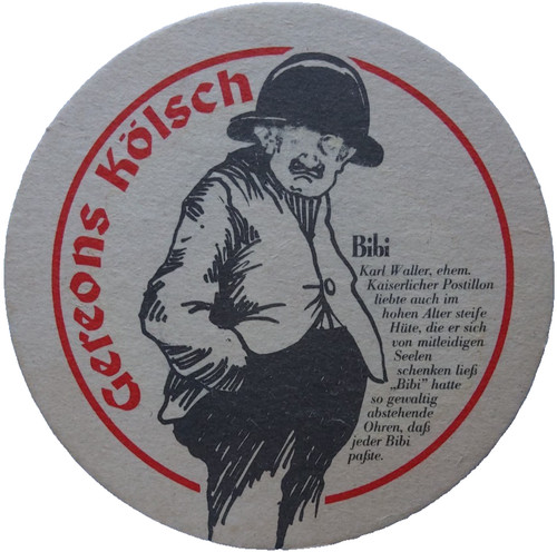 Alter bierdeckel gereons - bierdeckel,