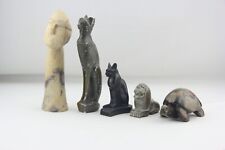 Konvolut 5 Figuren aus Stein Speckstein Gips Schildkröte Löwe etc. # 1 1487