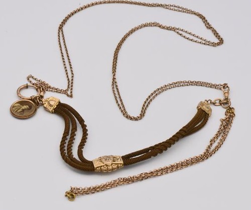 Biedermeier set uhrkette aus - set,