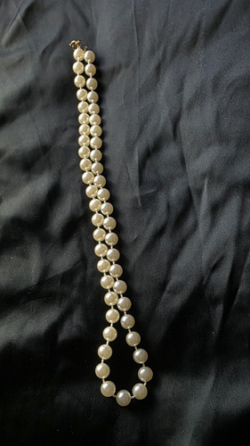 Vintage perlenkette creme - vintage,