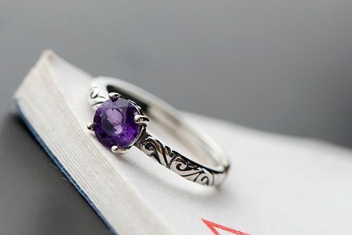 D10 ring amethyst lila - d10,
