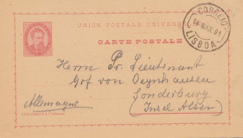 Portugal 1891 ganzsache von - ganzsache,