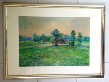 JAWORSKI Stanislaw  "Sommerliche Dorfansicht " polnisch/Polen Warschau/Poznan 