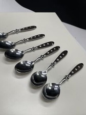 6- tlg BESTECK LANDHAUS Rostfrei mit 2 NIETEN GRIFF-Braun 6 Pers.ovp Reg9/a