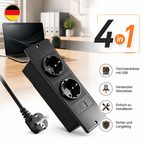 1 tischsteckdose - 4-in-1,