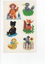 Sandmann, Fuchs, Elster, Struppi,  DDR Abziehbilder, 1980