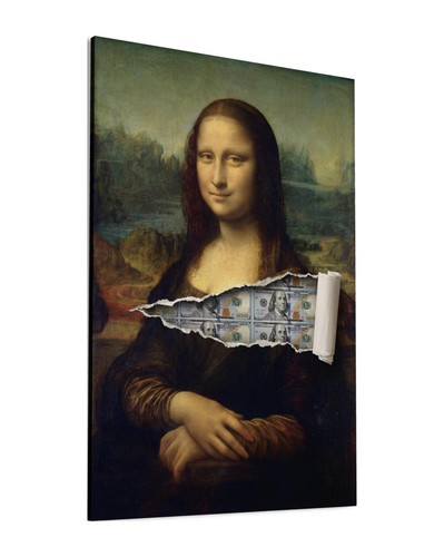 Mona lisa leinwand bild - bild, geld