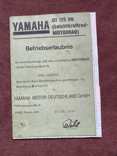 Betriebserlaubnis Yamaha DT 125 RN 1997