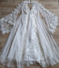 Brautmantel , Braut Morgenmantel Lang Spitze Weiß, one size ,Neu