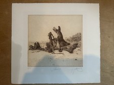 Walter Herzog– „Strand III“ Original-Radierung (handsigniert & nummeriert 56/75)
