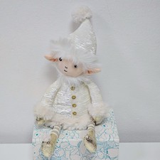 Jellycat Weiß Gold Schneeflocke Elfe Retired Top Zustand Weihnachten