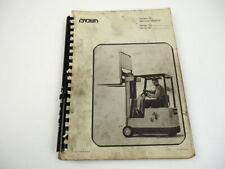 Crown SC Serie Gabelstapler Werkstatthandbuch Ersatzteilliste Wartung 1978