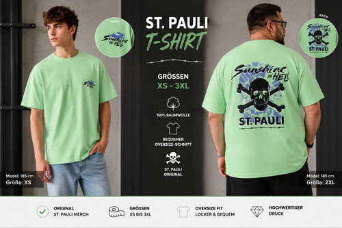Pauli shirt grün mit - st., t-shirt