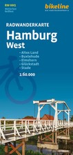 Radwanderkarte hamburg west - radwanderkarte,