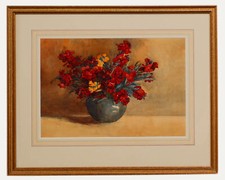 gerahmtes Aquarell aus dem