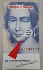 altes Faltblatt: Falschgeld