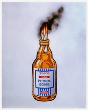 Banksy Tesco Petrol Bomb Poster / Plakat Urban Art Modern Art