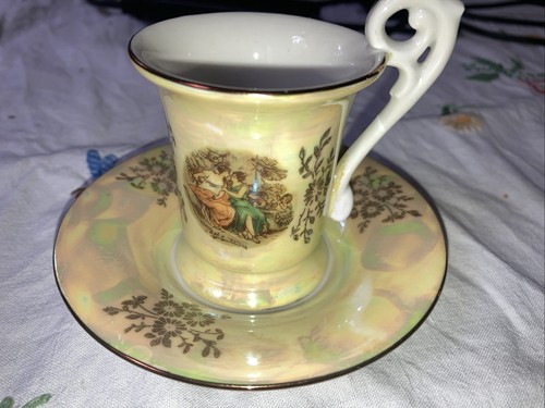Mokka tasse kahla goldrand - mokka,