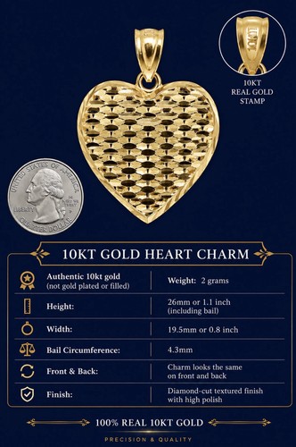 Herz 10kt gold hohl - herz,