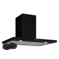 Dunstabzugshaube 90 cm kopffrei 600m³/h Kopffreihaube Abluft Umluft Abzugshaube