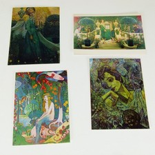 4 Kunstkarten - Heinrich Vogeler - Ältere Postkarten, vmtl 60er Jahre