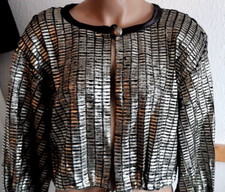 Wunderschöne Kurzjacke Bolero in silber-schwarz  aussergewöhnlich *wie neu*