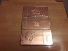 Kupferbarren 3x 10 Unzen, eingeschweißt