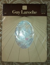 Vintage Guy Laroche gemusterte Strumpfhose/Panty Hose 70er/80er Jahre seltenes Muster