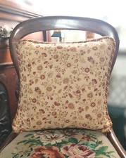 Vintage Laura Ashley gewebtes Brokat Kissen warme herbstliche Farben 