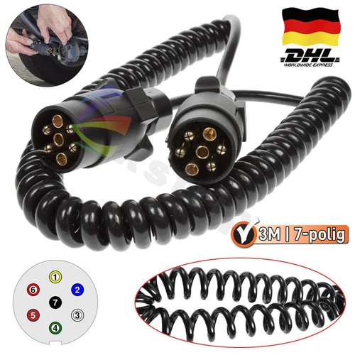 Spiralkabel polig - spiralkabel, 3m