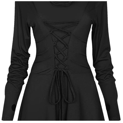 Gothic kleid damen mit - mit, kapuze