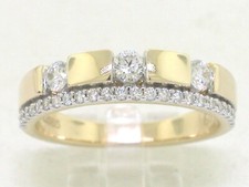 Super Sale Ring 585 Gelbgold 14K Gold  27 Brillanten 0,50ct  Top Wesselton Si