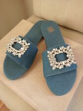 Damen Sandalen flach Jeans