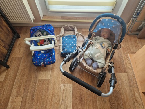 Puppenwagen mit reborn - reborn, puppe
