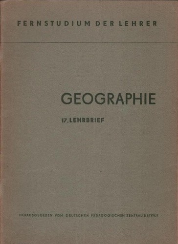 Geographie lehrbrief - geographie., (=