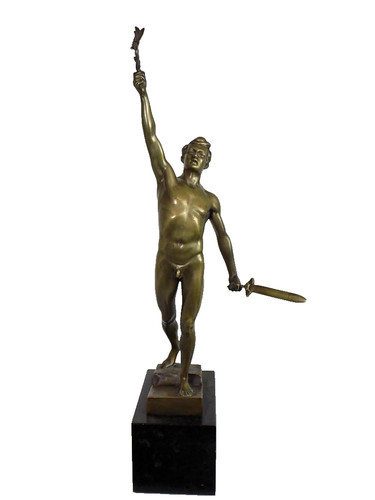 Jugendstil bronze skulptur - jugendstil,