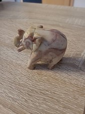 Vintage Onyx Marmor Elefant Skulptur Elefanten-Figur Onyxelefant ca 65mm x 55mm