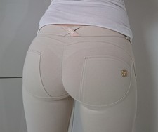 Freddy wr up Pant S 36 Sand Beige Push-up Low Waist Leggings Top Zust