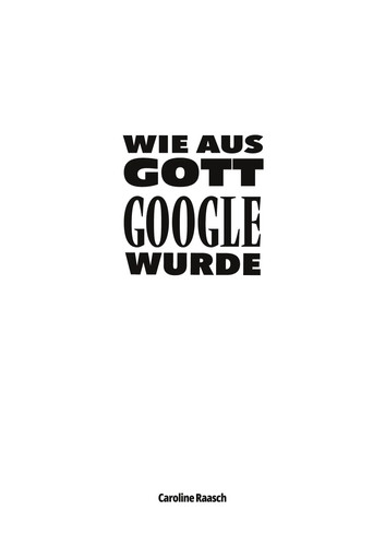 Wie aus gott google - wie, wurde