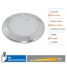 1/2X 12V LED Leuchte Deckenlampe Dimmbar Schalter Wohnmobil Wohnwagen 2,4/4,1W