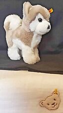 steiff 104985 - niedlicher Hund Bernie Husky Webpelz grau/weiß 17cm KF wNEU