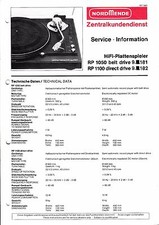 Service Manual-Anleitung für Nordmende RP 1050,RP 1100 