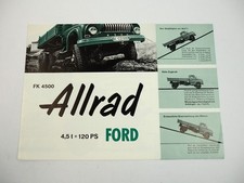 Ford FK 4500 Allrad LKW 4.5 t 120 PS 6 Zylinder 2 Takt Motor Prospekt 1950er Jah