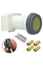 GSS Grundig Helios Twin LNB Digital - HDTV, 0,1dB, 4K, Full HD, LNC Satellit TV