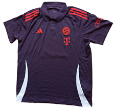Adidas FC Bayern Polo Shirt SPIELER Sponsoren wie Matchworn 2024 rot Tiro L