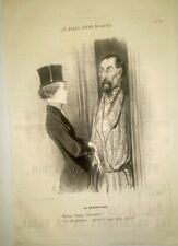 HONORÉ DAUMIER "Un Rendezvous-Vous“ 1845 Lithographie Charivari