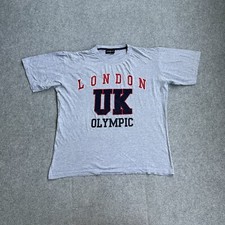 VAN VAAN Herren T-Shirt Kurzarm Gr. XL Rundhals Crew Neck Großes Logo A2317 Grau