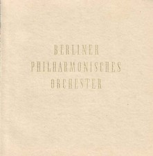 Berlin Mai 1956 Programm Berliner Philharmoniker Sportpalast Herbert von Karajan