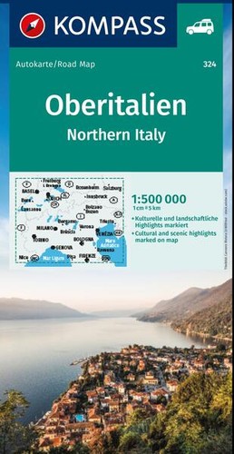 Kompass autokarte oberitalien - autokarte,